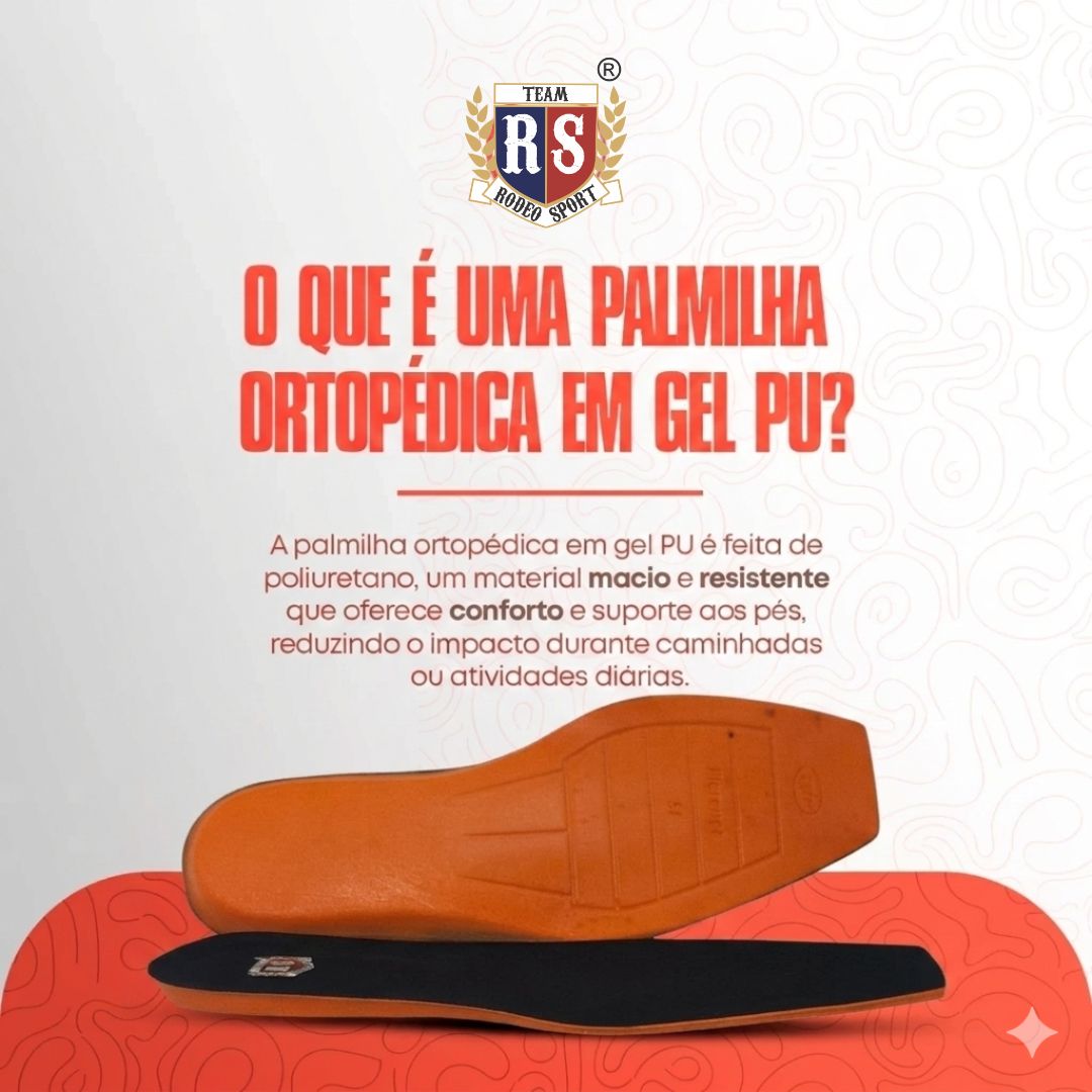 Palmilha em PU e gel RS Rodeo Sport
